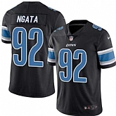 Nike Men & Women & Youth Lions 92 Haloti Ngata Black Color Rush Limited Jersey,baseball caps,new era cap wholesale,wholesale hats